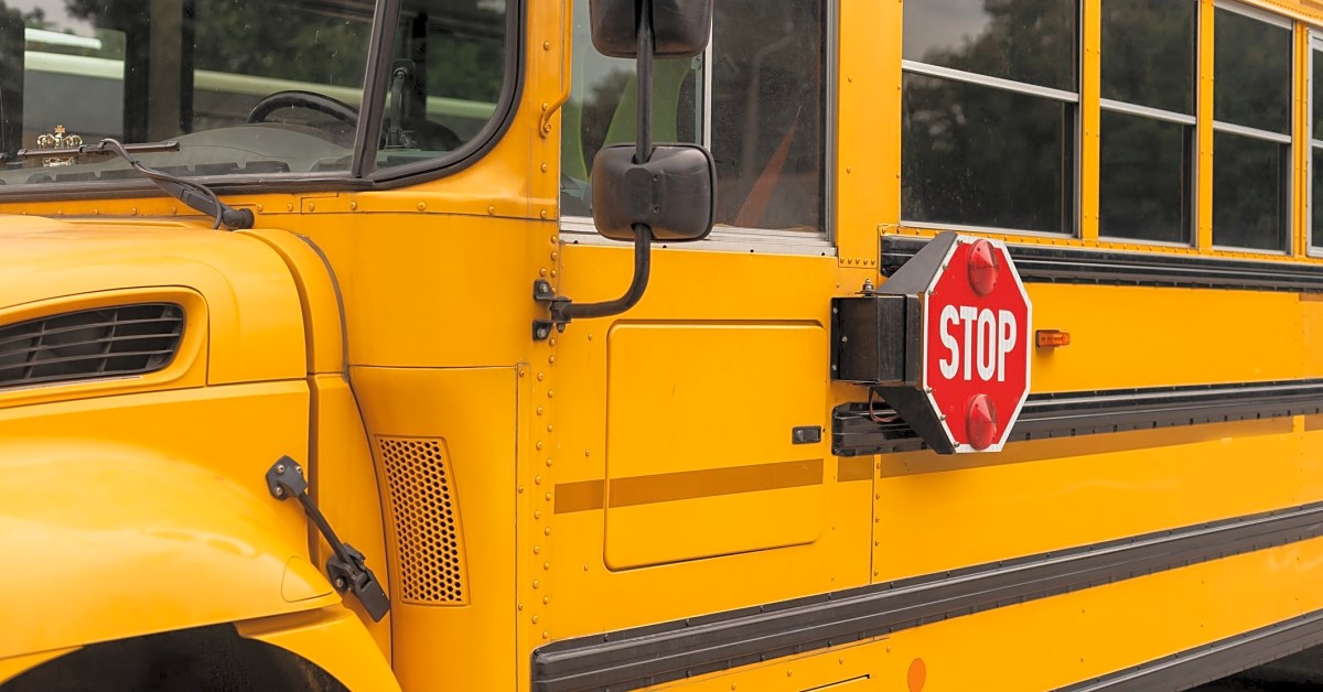 What is the most common type of school bus accident?