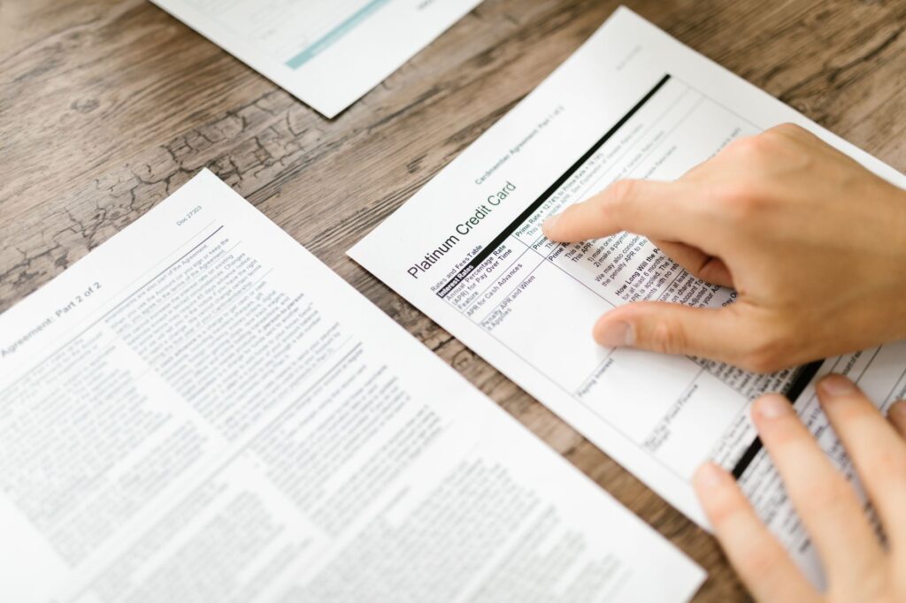 A close-up of a contract or fee agreement to highlight important financial considerations. — choosing an injury lawyer