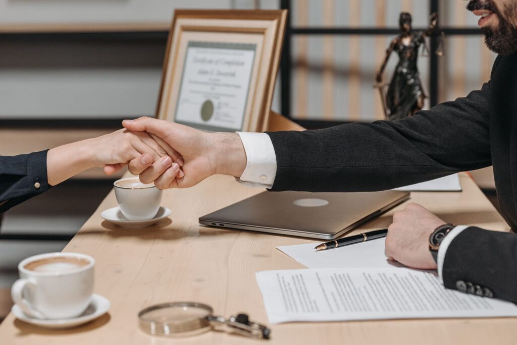 An image of a lawyer consulting with a client about understanding injury law — legal process personal injury claims