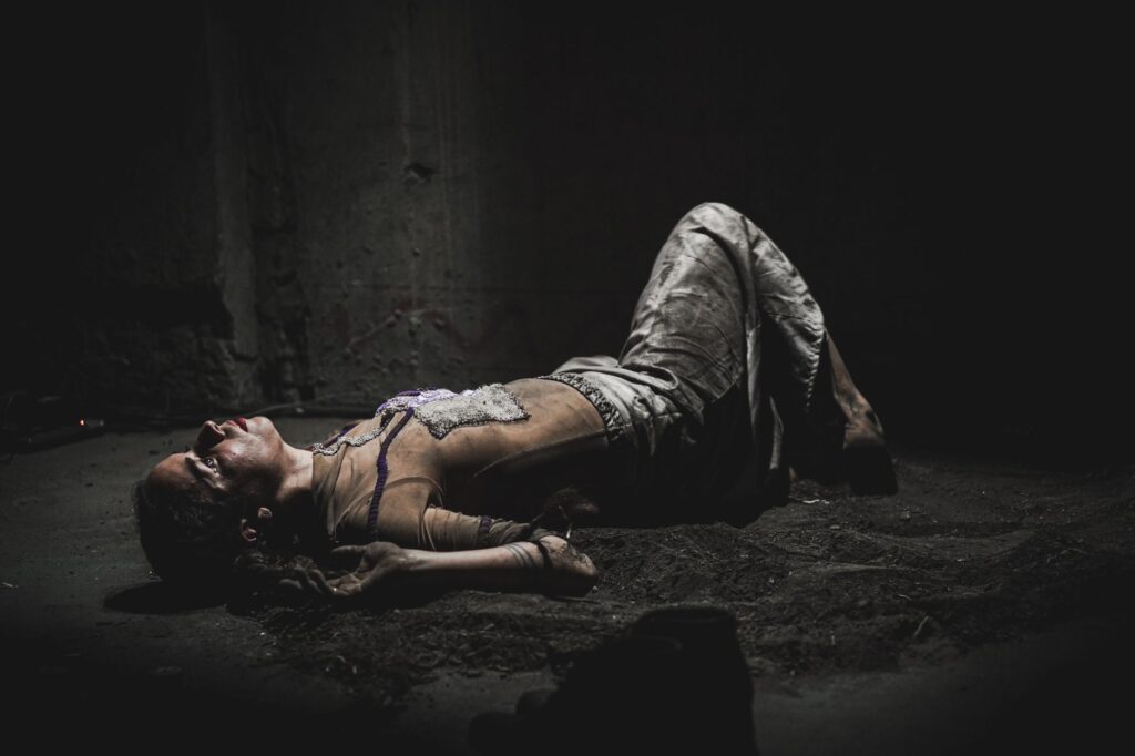 Visual representation of emotional and physical aspects of pain and suffering calculation.