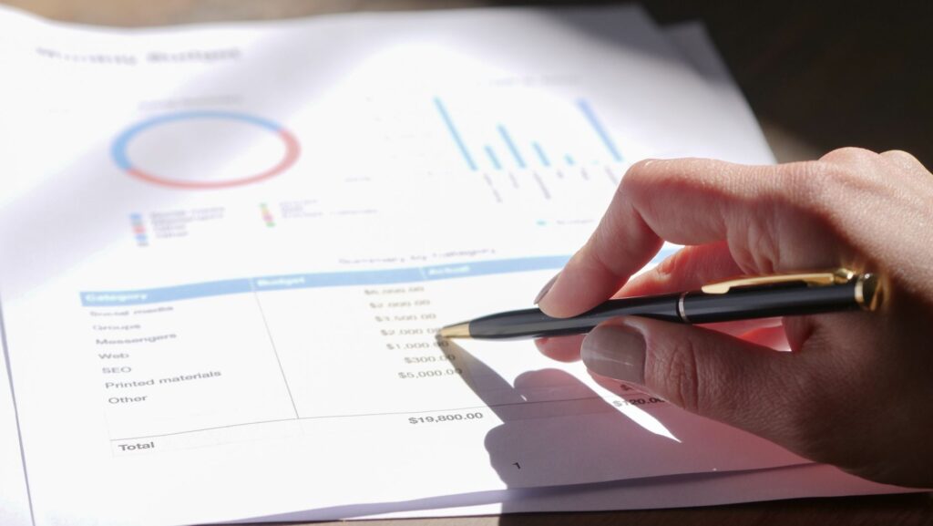 A close-up of a financial report showing compensation proof related to medical expenses. — injury claim evidence