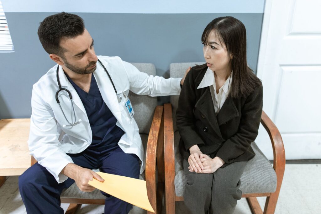 A photo of a medical professional testifying in a court setting, relating to future medical expenses compensation