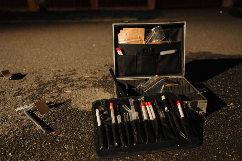 A visual representation of gathering evidence at an accident scene. — evidence for injury claims