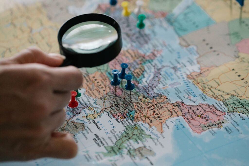 A map showing the locations of top-rated injury law firms — choosing injury lawyer