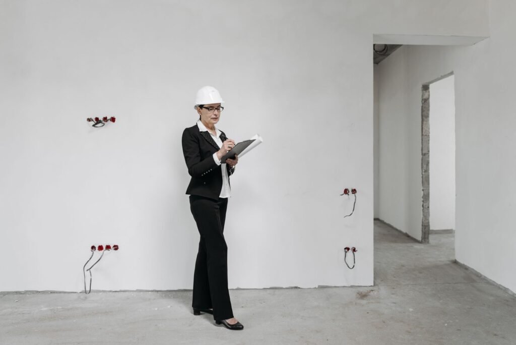 A photo of an insurance adjuster conducting a site visit to assess damages. — insurance adjusters injury claims