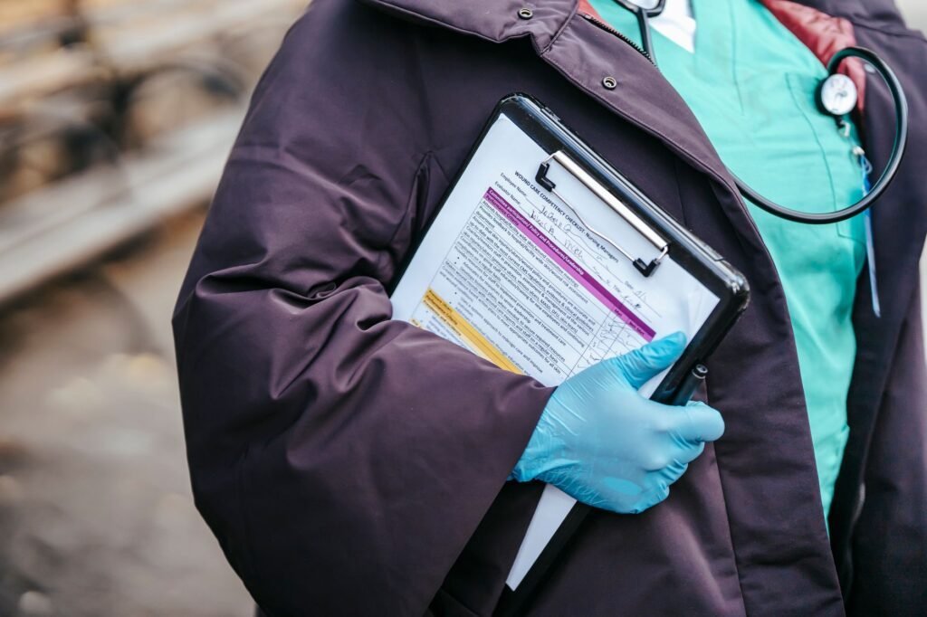 A photo of medical documentation related to an injury. — how to file an injury claim