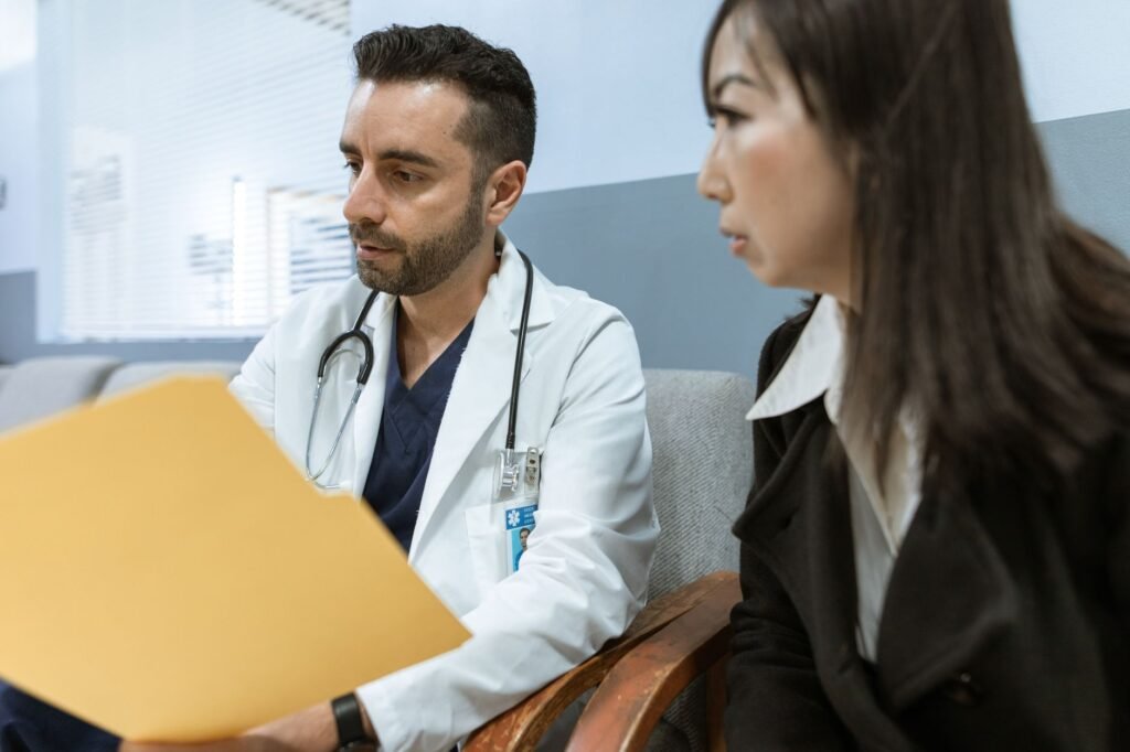 A screenshot of a sample medical record highlighting key information relevant to a medical records injury claim.