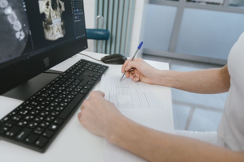 An image depicting medical documentation related to an injury claim process