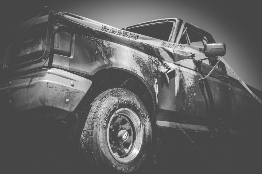 An image depicting the documentation of an accident scene. — post-accident steps injury claim