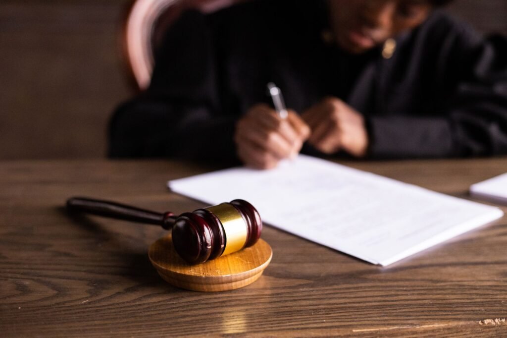 Image of a courtroom illustrating a personal injury trial — pain and suffering injury claims