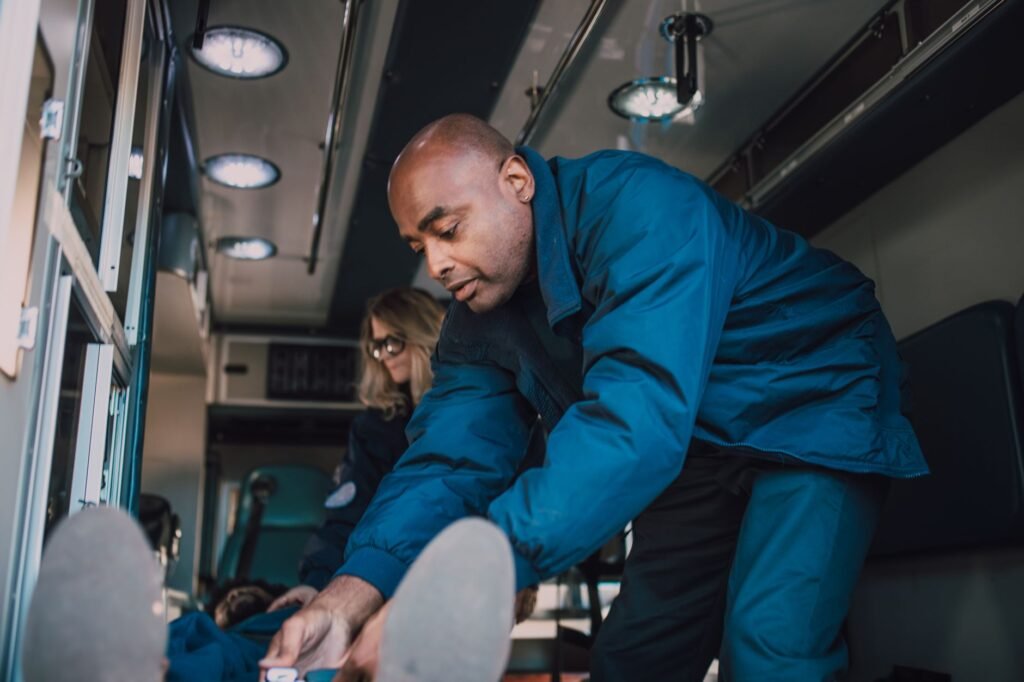 Images of common personal injury scenarios, like medical malpractice or slip and fall — types of injury claims