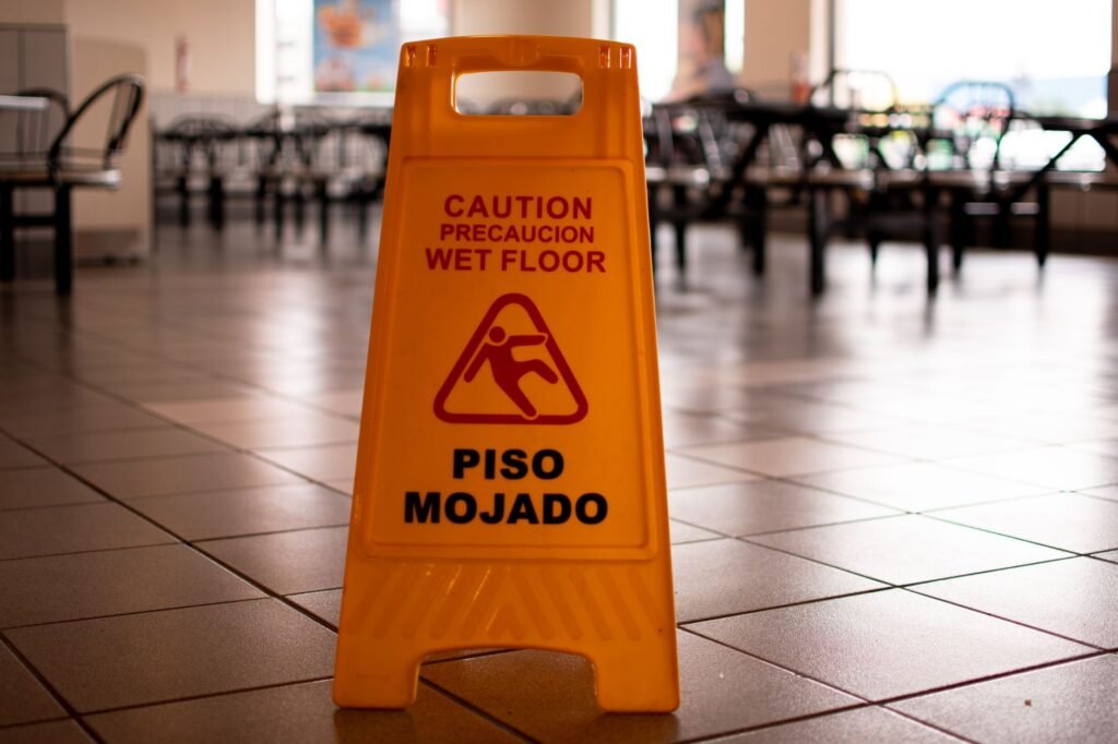 A photo of a slip and fall incident to illustrate liability. — types of personal injury claims
