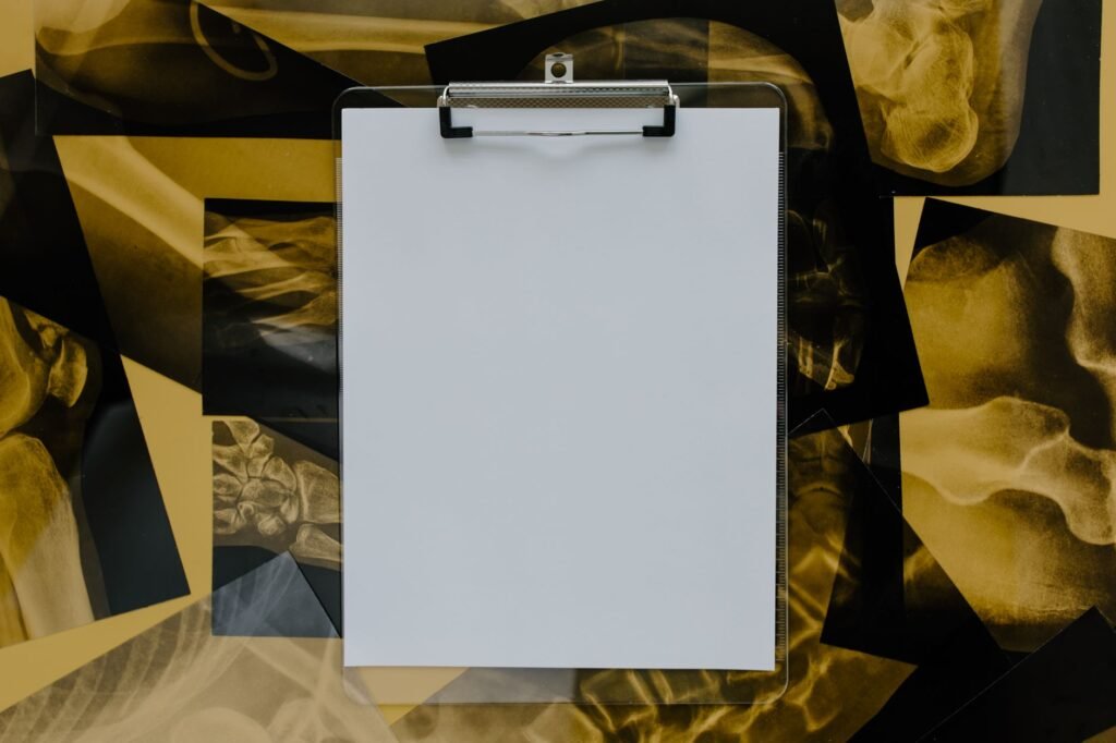 An image of medical records as evidence in pain and suffering compensation claims.
