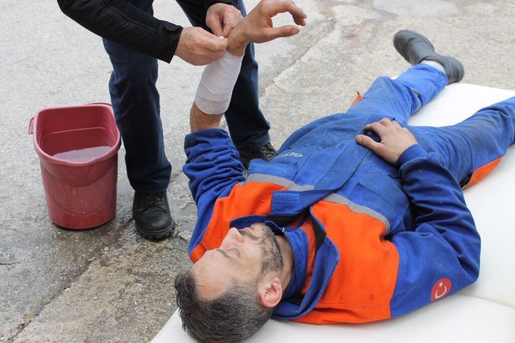 A diagram outlining the steps to take after a personal injury incident, including workers' compensation claims as one of the types of personal injury claims.