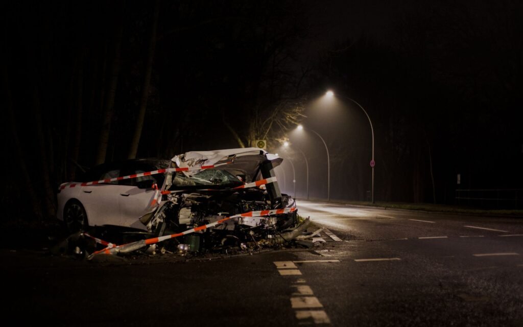 A photo of a car accident scene to represent motor vehicle accidents — types of personal injury claims