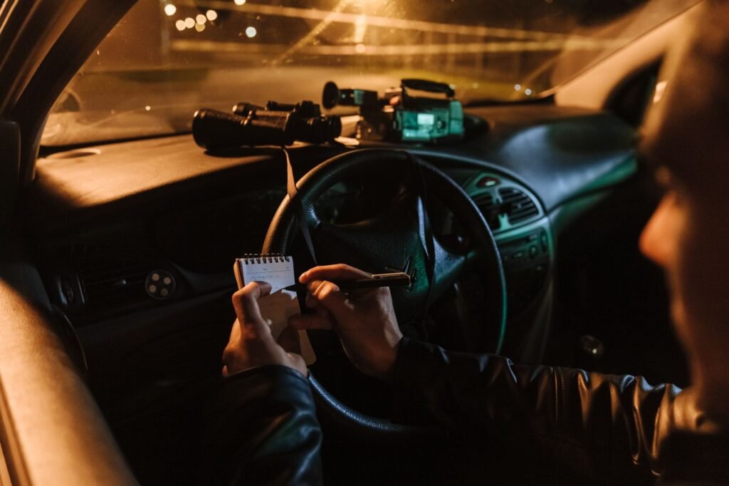 An image showing a notepad and camera for documenting injury evidence at the scene. — steps after injury claim