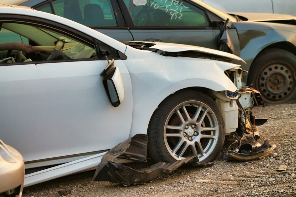 Screenshot of a car accident injury claim calculator interface